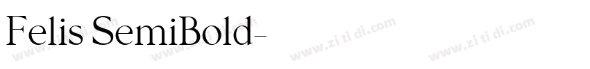 Felis SemiBold字体转换